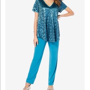 Sequin tunic and pant set